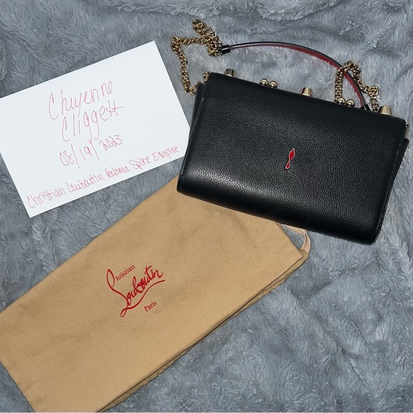 Christian Louboutin Paloma Spike Empire Leather Clutch - Picture 2 of 9
